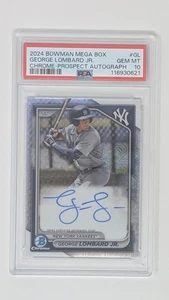2024 Bowman - George Lombard Jr. #CPA-GL Chrome Refractor (AU, RC) PSA 10 - Picture 1 of 2