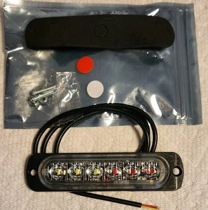 6 LED White/RedStrobe Light for Trucks Trailers Side Marker Clearance Light Cars - Picture 1 of 6
