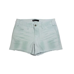 Levi Strauss Shorts Mid Rise Frayed Hem Womens Stretch Pockets Green Size 10 - Foto 1 di 11