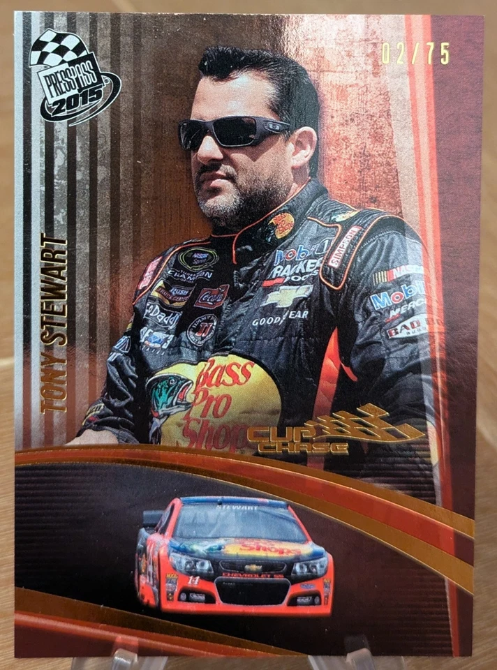 2015 Press Pass Cup Chase Gold SP 2/75 Tony Stewart - Image 1 of 1