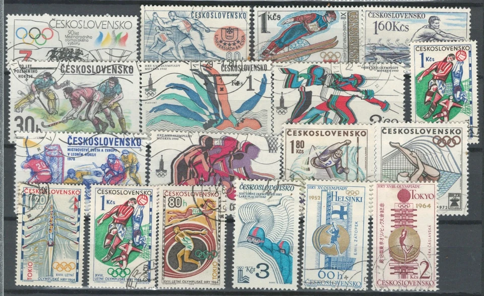 LOTE SELLOS USADOS CHECOSLOVAQUIA SELECCIÓN EUROPA OLIMPIADAS (CESKO 540) Foto 1 de 1