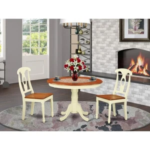Dining Set - With A Round Dinette Table And Kitchen Chairs - Picture 1 of 5