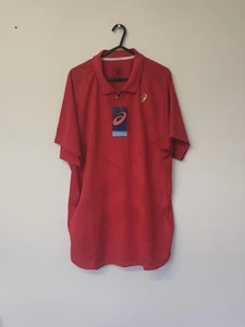 ASICS Men's Tennis / Sports Gel-Cool Polo Shirt Classic Red Size XL Large NEW - Picture 1 of 5
