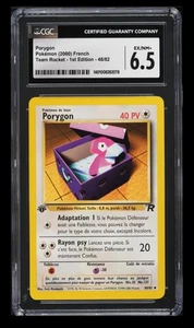 2000 Pokemon Team Rocket 1st Edition Porygon CGC 6.5 French #48 - Picture 1 of 2