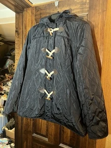 Cisono Kids Girls Black Winter Puffer Jacket  Quilted Fall Hooded Size L - Picture 1 of 6