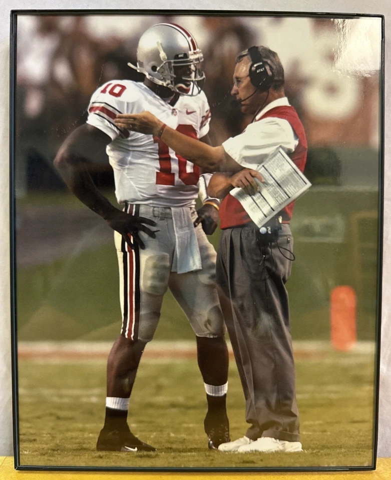 Troy Smith and Coach Jim Tressel Ohio State Buckeyes 8x10 Picture in VGC - Image 1 of 4