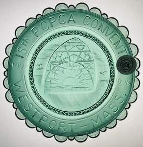 VTG Pairpoint Cystal Cup Plate 1996 Westport MA 18th PCPCA Convention Art Glass - Picture 1 of 7