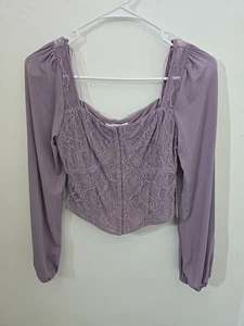 Kirious Los Angeles Damen Lavendel Bustier Cropped Bluse Größe Small - Bild 1 von 6