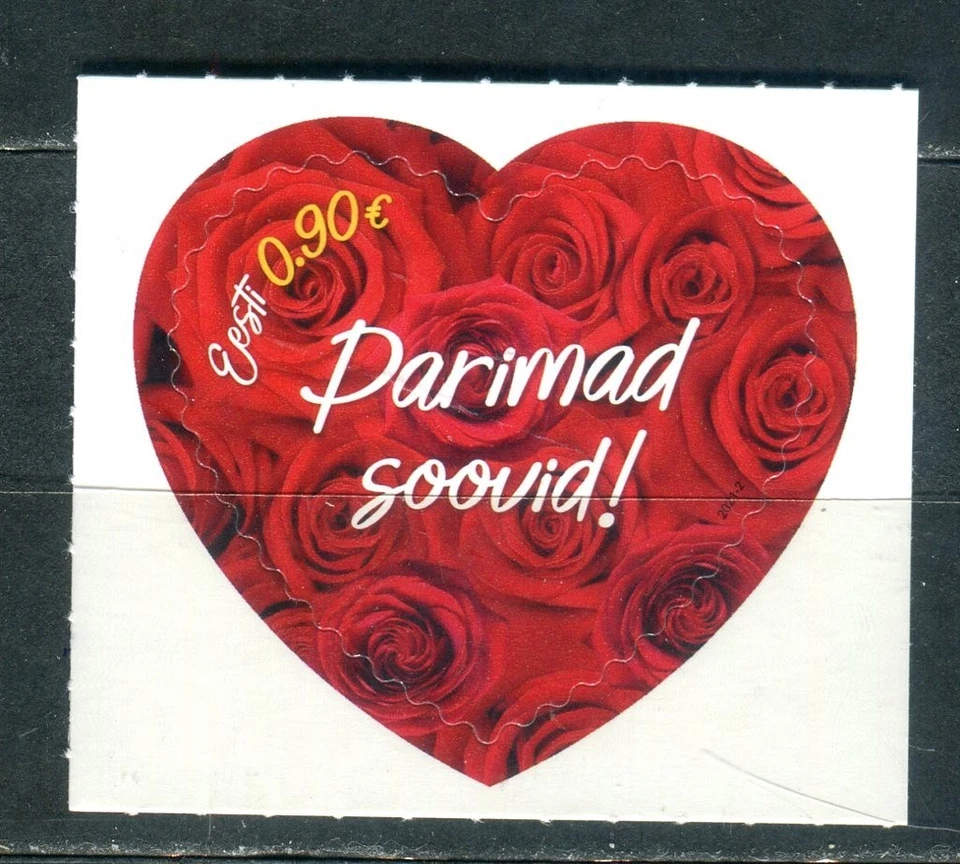 EST_761 2021 Estonia San Valentín Rosas Flores FLORA MNH Foto 1 de 1