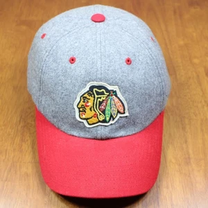 Chicago Blackhawks Hat Cap Adult Mitchell and Ness Wool Snapback NHL Hockey Mens - Picture 1 of 9
