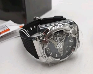 Casio G-SHOCK GM110-1A Stainless Steel Black Rubber Strap Men's Watch (D2-D3) - Foto 1 di 10