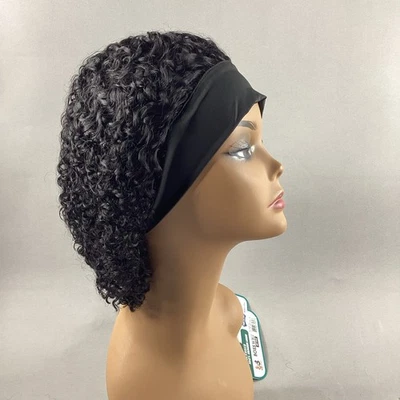 Tia #Natural Negro Largo Corto Bobina Rizada Jefe Cabello Humano Diadema Completa Peluca Foto 1 de 4