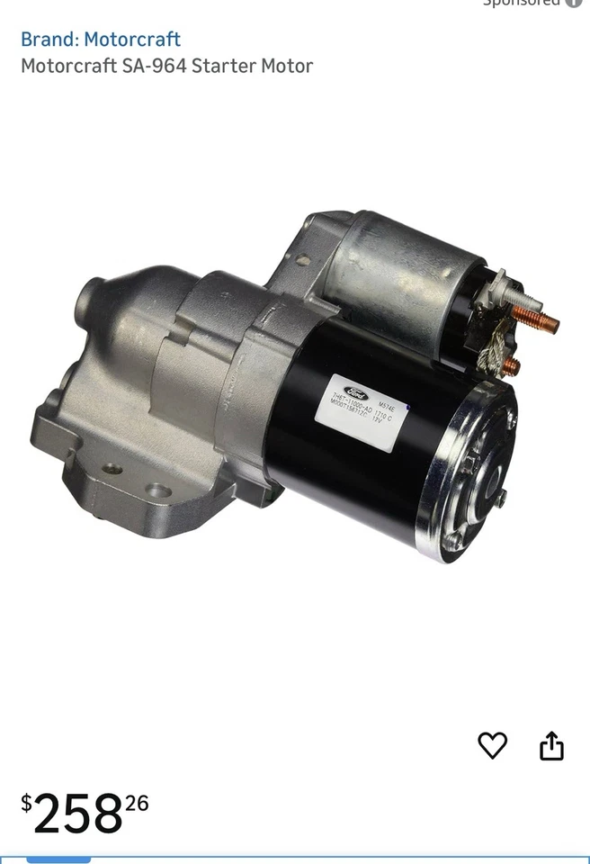 Motor de arranque Ford Motorcraft SA-964 7H6Z-11002-A - Imagem 1 de 4