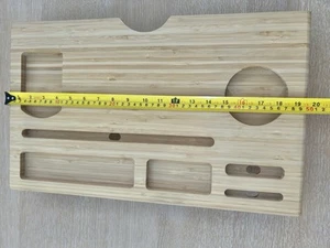 Light Wooden Computer Monitor Stand Dock Mount Riser for PC Laptop - Bamboo - Photo 1/6