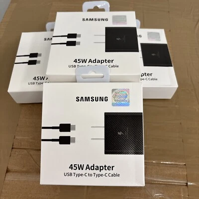 Samsung WHOLESALE -30 Pcs 45W Super Fast Charger Cube  USB-C Fast Charging Cable - Image 1 of 4