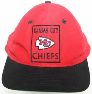 Vintage 90s Kansas City Chiefs Script Snapback Cap Twins Enterprise NFL Red Hat - Picture 1 of 8