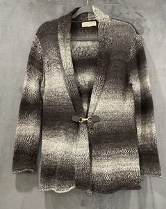 Michael Kors Cardigan Brown Ombre Alpaca Wool Blend Open Women’s L No Size Tag - Picture 1 of 8