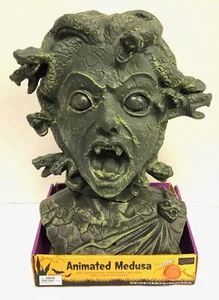 Animated MEDUSA Bust 12" Light Up Moving Snakes Sound Halloween Figure NEW! - Picture 1 of 2
