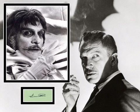VINCENT PRICE SIGNED THE ABOMINABLE DR PHIBES PHOTO MOUNT UACC REG 242 Cover