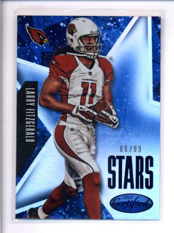 LARRY FITZGERALD 2015 PANINI CERTIFIED #S29 STARS BLUE PARALLEL #86/99 AY4528 - Image 1 of 1