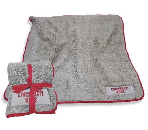 Cincinnati Reds Frosty Fleece Blanket New Red Gray Cover