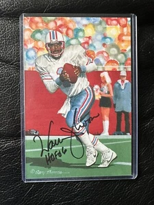 Warren Moon Houston Oilers Autographed Certified 4x6 Goal Line Art Card # 3 - Picture 1 of 2