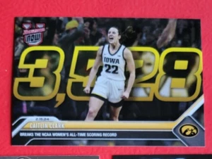 CAITLIN CLARK ROOKIE CARD BREAKS WOMEN'S SCORING RECORD BOWMAN NOW IN HAND IOWA - Picture 1 of 2