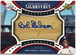 2007 Upper Deck Sweet Spot Classic Signatures Bob Gibson Auto #SPS-GI /25 - Foto 1 di 2