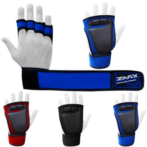 Leather Weight Lifting Gloves Gym Bodybuilding Training Workout Padded S to XXL - Picture 1 of 11