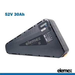 Elemex 52V 30Ah Triangle eBike Lithium Battery W/BMS 750W to 3500W + Warranty - Picture 1 of 9