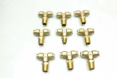 9 New Parker W172PLP-8-8 Prestolok Fittings / Brass / Tee / 1/2" x 1/2" x 1/2" - Image 1 of 4