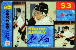 1995 Signature Rookies Auto-Phonex Phone Cards #21 Shane Kenny