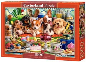 New Castorland Jigsaw Puzzle 1000 Pieces 105335 Puppies Dessert - Picture 1 of 2