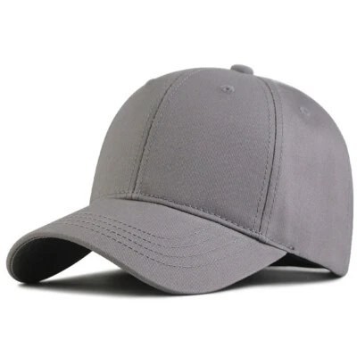 XL/XXL/3XL 59-67 cm Gorra de béisbol de gran tamaño Algodón estructurado Liso Grande Sombrero Foto 1 de 4