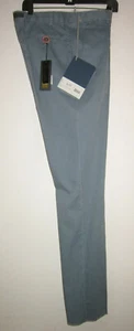 HILTL Anniversary LMD Edition Chino Casual Pants Contemp Fit Faded Lt Blue Sz 32 - Picture 1 of 12