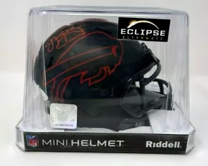 Jim Kelly Autographed Signed Buffalo Bills Eclipse Mini Helmet JSA Witness - Picture 1 of 2