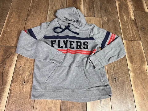 Dayton Flyers Hoodie Womens Small Gray Blue Spell Our Sequins Hood Pocket Ladies Cover