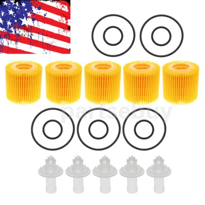 Filtro de óleo 5 para Toyota Corolla C-HR Matrix Prius plug-in Prius V xD 04152-YZZA6 - Imagem 1 de 4