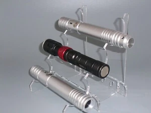 star wars lightsaber 3 tier acrylic display stand force fx master replicas yoda - Picture 1 of 18