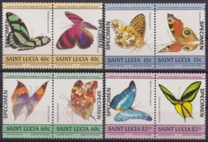 F-EX54713 STA LUCIA MNH 1985 SPECIMEN BUTTERFLIES PAPILLONS MARIPOSAS INSECTS. - Picture 1 of 1
