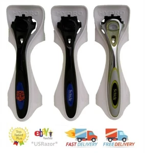 2 Schick Hydro 5 Razor Shaver Metal Handle fits Hydro 3 Silk Blades Cartridges - Picture 1 of 3