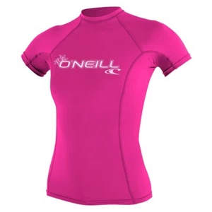 ‼️SALE‼️ONeill Basic Skins Shortsleeve Damen Rashguard fox pink Gr M 5077 - Bild 1 von 2