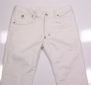 Pantalones de mezclilla japoneses ajustados blancos Katharine Hamnett London para hombre pequeños 28x27 - Imagen 1 de 6