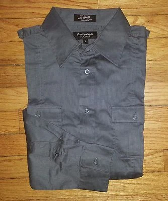 Eighty-Eight Platinum Shirt Button-Front $44 L Casual Dress Shirt Gray s3082  - Image 1 of 4