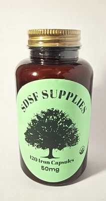 Extra High Strength Iron Tablets 50mg Iron Bisglycinate - 120 Vegan Tablets - Image 1 of 4