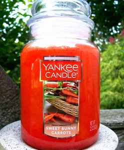 Yankee Candle "SWEET BUNNY ZANAHORIAS" Pascua ~ Naranja ~ Grande 22 oz. ~ ETIQUETA BLANCA ~ NUEVO - Imagen 1 de 2