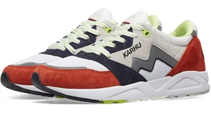 Karhu Men's Aria Suede Sneaker Lunar Rock/Pureed Pumpkin Size 8 - Picture 1 of 5