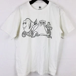 Disney Pixar Kids T Shirt Size L Finding Dory Nemo Hank White Black Short Sleeve - Picture 1 of 4