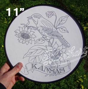 KANSAS state bird/flower coloring poster - Picture 1 of 2