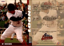 Nick Buss 2009 Choice Great Lakes Loons #16 Card *AutographDen*